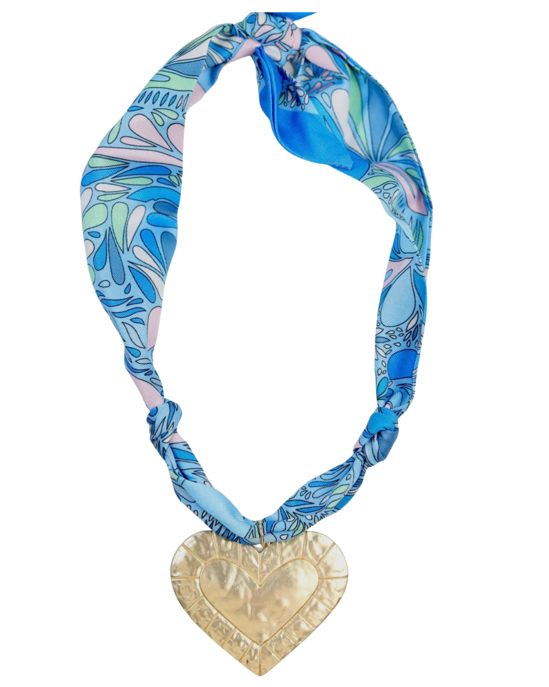 Jumbo Heart Scarf Necklace